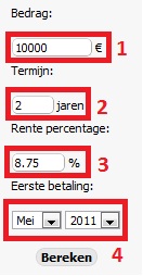 Persoonlijke lening berekenen